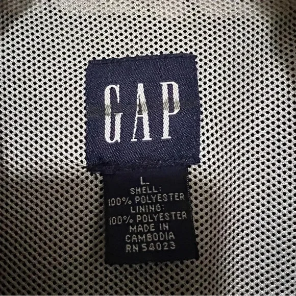 GAP Zip Front Hooded‎ Women’s Black Windbreaker Jacket Large - Picture 5 of 6